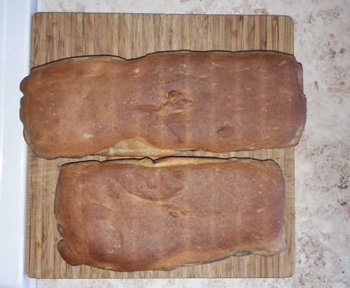 So sehen meine Brote aus, nachdem ich diese gebacken haben und sie aus dem Ofen kommen